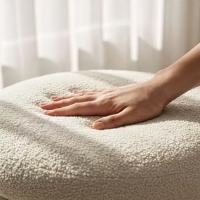 Taburetka MOLLIS krémovo biela