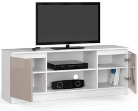 TV stolík Dariel  (biela + cappuccino lesk). Vlastná spoľahlivá doprava až k Vám domov. 1069886