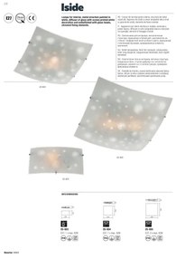 Redo 05-903 - Stropné svietidlo ISIDE 1xE27/42W/230V priehľadné