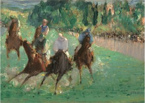 Sklenený obraz - Edouard Manet, At the Races, reprodukcia (70x50 cm)