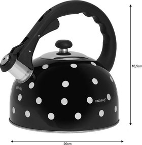Kinghoff Varná kanvica na vodu Kinghoff, 2,6 l, čierna