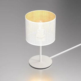 Stolná lampa LOFT SHADE 1xE27/60W/230V pr. 18 cm biela/zlatá