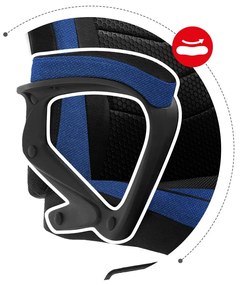 Herná stolička Fusion 2.5 (čierna + modrá). Akcia -19%. Vlastná spoľahlivá doprava až k Vám domov. 1087463