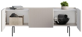 TV stolík Malmi 150 cm - kašmírová / crema bianca / čierna