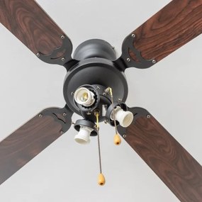 ZEVENTI - Stropný ventilátor ZURRIOLA 3xE27/60W/230V hnedá