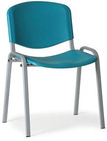 Plastová stolička ISO - sivé nohy, zelená