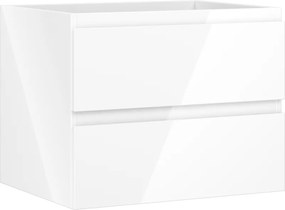 Mexen Orio, kúpeľňová skrinka 60 cm, 2 zásuvky, biela lesklá, 91A10-06047-2-BFF00