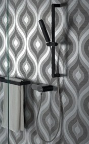 Erga Futura, sklenená polička 540 mm, čierna matná, ERG-02957