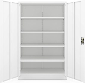 Kovová kancelárska skriňa biela JAN II D600 1150 x 1850 x 600 mm