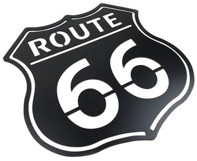 Veselá Stena Drevená nástenná dekorácia Route 66 čierna