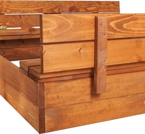 Drevené uzavreté pieskovisko 120x120 cm Springos SB120SET - impregnované