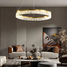 Toolight Toolight, LED závesné osvetlenie 50cm, 31W, 3000K, LHJ046-CP, zlatá lesklá, OSW-50021