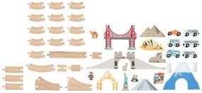 lupilu®  Železničná súprava (cesta okolo sveta)  (100395164)