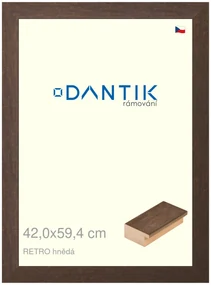 DANTIK rám na obraz 42x59,4 | RETRO hnědá (Plexi Čiré)