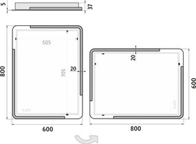Nimco LED zrkadlo 600x800 - ZP 15002