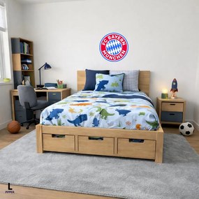 Textilná nálepka na stenu - logo "FC Bayern München" Veľkosť: 40 cm