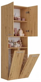 Kúpeľňová skrinka s košom na bielizeň ATSO 4 - dub artisan