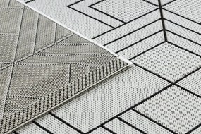 Koberec FLAT SISAL 48731960  Námestie  diamant,  geometrický   krémovo  / sivý