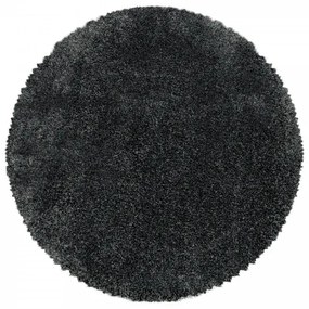 Koberec Fluffy Super Soft sivý kruh