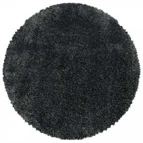 Koberec Fluffy Super Soft sivý kruh