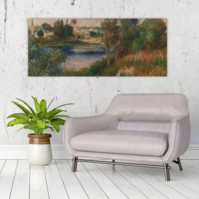 Obraz - Auguste Renoir, Landscape at Vetheuil, reprodukcia (120x50 cm)