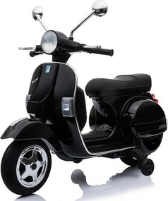 LEAN CARS Elektrický skúter Vespa čierny, LED, MP3