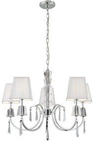 Searchlight 6885-5CC - Luster na reťazi PORTICO 5xG9/33W/230V chróm