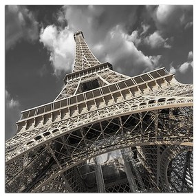 Obraz na plátne - Eiffelova veža - pohľad zdola - štvorec 335FA (80x80 cm)