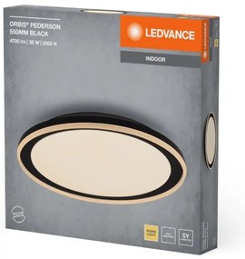 Ledvance - LED Stropné svietidlo ORBIS PEDERSON LED/36W/230V pr. 55 cm čierna
