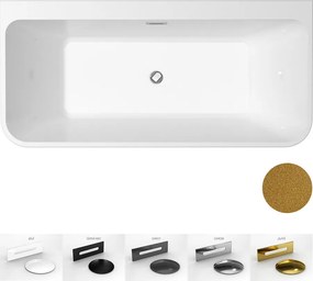Besco Akrylátová voľne stojaca vaňa Varya Glam Z 170x80 BESCO-Typ výpuste: Click-Clack s prepadom, biela, BESCO-Rozmery: 170x80, BESCO-Farba: Biela/z…
