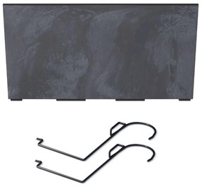 Hrantík s hákmi URBI CASE BETON EFFECT W antracit 58cm