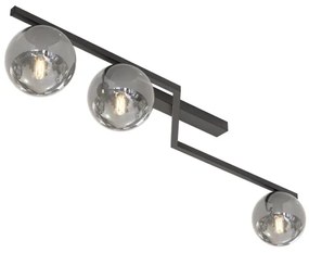 Stropné svietidlo NATON 3xE14/10W/230V čierna/dymová
