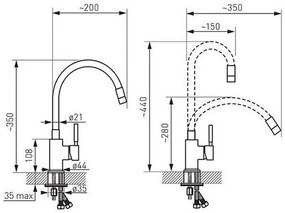 Ferro Drezy - sada granitový drez + flexi batéria Ferro Zumba BZA4B, 1-komorový 780x480 mm, grafitová lesk, DRGM48/78HA-SET1-PL