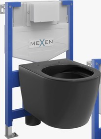 Mexen Fenix XS-F, podomietkový modul a závesné WC Carmen, čierna matná, 6803388XX85