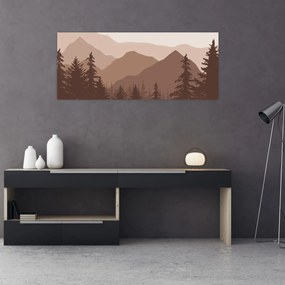 Obraz - Hnedé pohorie N⁰2 (120x50 cm)