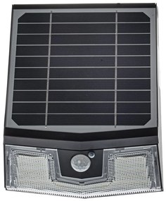Ecolamp Exteriérové solárne nástenné LED svietidlo Solar, 1x LED 7w, čierna, pohybový senzor