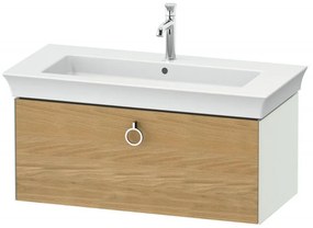 DURAVIT White Tulip závesná skrinka pod umývadlo, 1 zásuvka, 984 x 458 x 410 mm, dub prírodný masív/biela matná, WT42520H536