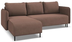 Ružová rozkladacia/s úložným priestorom rohová pohovka (ľavý roh) Luana – Makamii