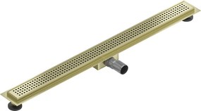 Mexen Flat, lineárny podlahový žľab 80 cm, M08, zlatá matná, 1A25080-15