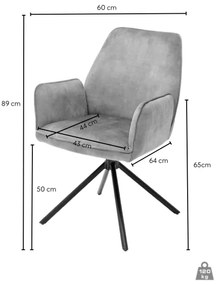 Jedálenské stoličky NEXORO, 2 ks, antracit