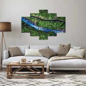 Obraz - Rieka medzi horami, Kaukaz, Rusko (150x105 cm)