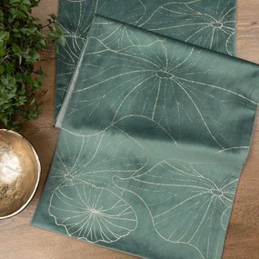 Dekorstudio Elegantný zamatový behúň na stôl BLINK 18 tmavomätový Rozmer behúňa (šírka x dĺžka): 35x220cm