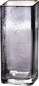 Sklenená váza Serenite 10x10x24,5 cm dymové sklo