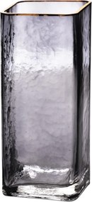 Sklenená váza Serenite 10x10x24,5 cm dymové sklo
