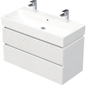 Skrinka do kúpeľne s umývadlom Intedoor STORM 3D biela matná 100 x 66 x 46,5 cm STORM 3D 100D 2Z B073