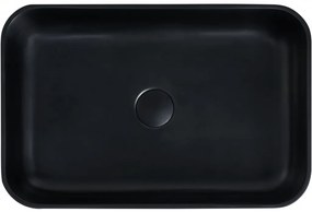 Cerano Ora, umývadlo na dosku z liateho mramoru 540x360x130 mm, čierna matná, CER-CER-WB02B