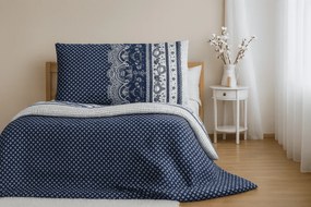 Bavlnené obliečky CANZONE BLUE, modré Rozmer obliečky: 2 ks 70 x 90 cm | 200 x 220 cm