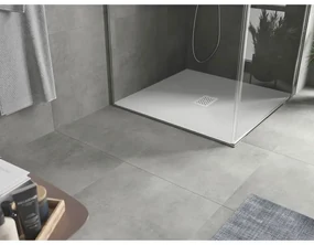 Mexen Hugo, štvorcová sprchová vanička SMC 100 x 100 cm, biela, biela krytka, 42101010-W