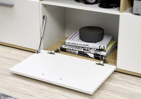 Obývacia stena Jacky, dub artisan/biela