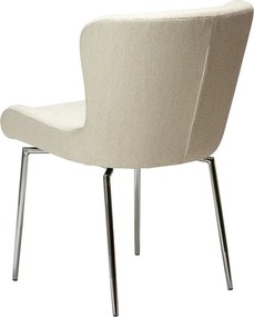 Krémovobiela čalúnená jedálenská stolička Glam – DAN-FORM Denmark